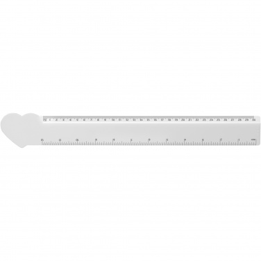 Logotrade promotional item image of: Tait 30cm heart-shaped recycled plastic ruler