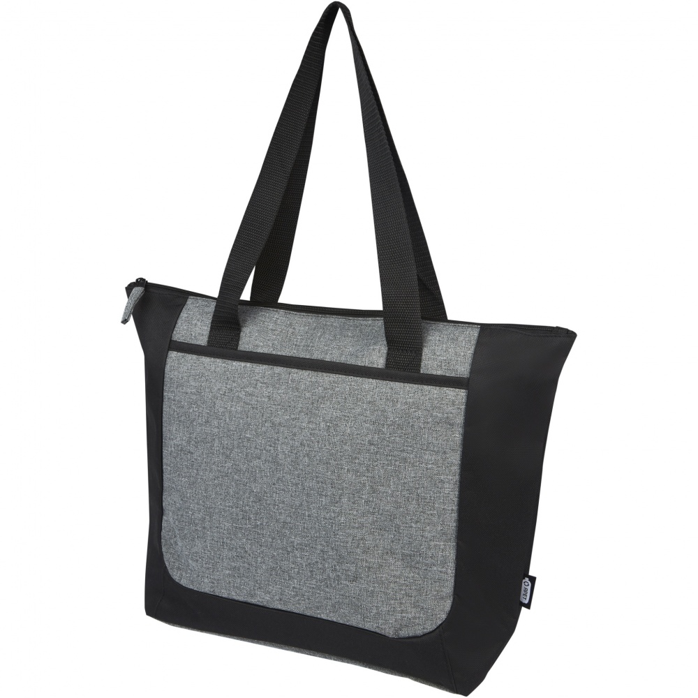 Logotrade corporate gift image of: Reclaim GRS recycled two-tone zippered tote bag 15L