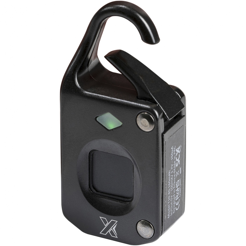 Logo trade business gifts image of: SCX.design T10 fingerprint padlock