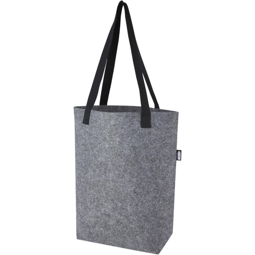 Logotrade promotional item picture of: Felta GRS recycled felt tote bag with wide bottom 12L
