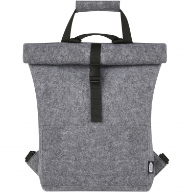 Logotrade business gift image of: Felta GRS recycled felt roll-top bike bag 13L
