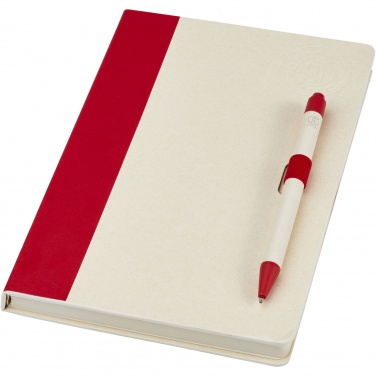 Logotrade promotional merchandise picture of: Dairy Dream A5 size reference recycled milk cartons notebook and ballpoint pen set