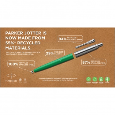 Logo trade promotional item photo of: Parker Jotter Recycled ballpoint pen