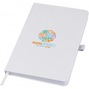 Logo trade promotional merchandise image of: Fabianna crush paper hard cover notebook