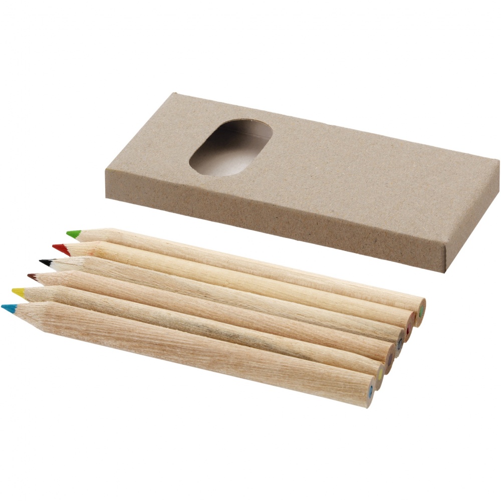 Logo trade promotional giveaways picture of: Artemaa 6-piece pencil colouring set