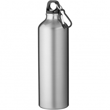 Logo trade business gifts image of: Oregon 770 ml RCS certified recycled aluminium water bottle with carabiner