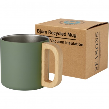 Logo trade promotional items image of: Bjorn 360 ml RCS certified recycled stainless steel mug with copper vacuum insulation