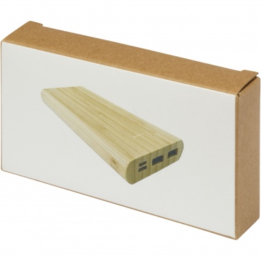 Logo trade promotional gifts image of: Tulda 10.000 mAh bamboo power bank