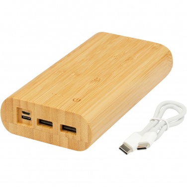 Logo trade promotional items picture of: Tulda 20.000 mAh bamboo power bank