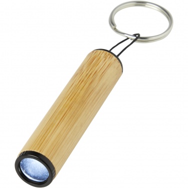 Logo trade promotional giveaways image of: Cane bamboo key ring with light