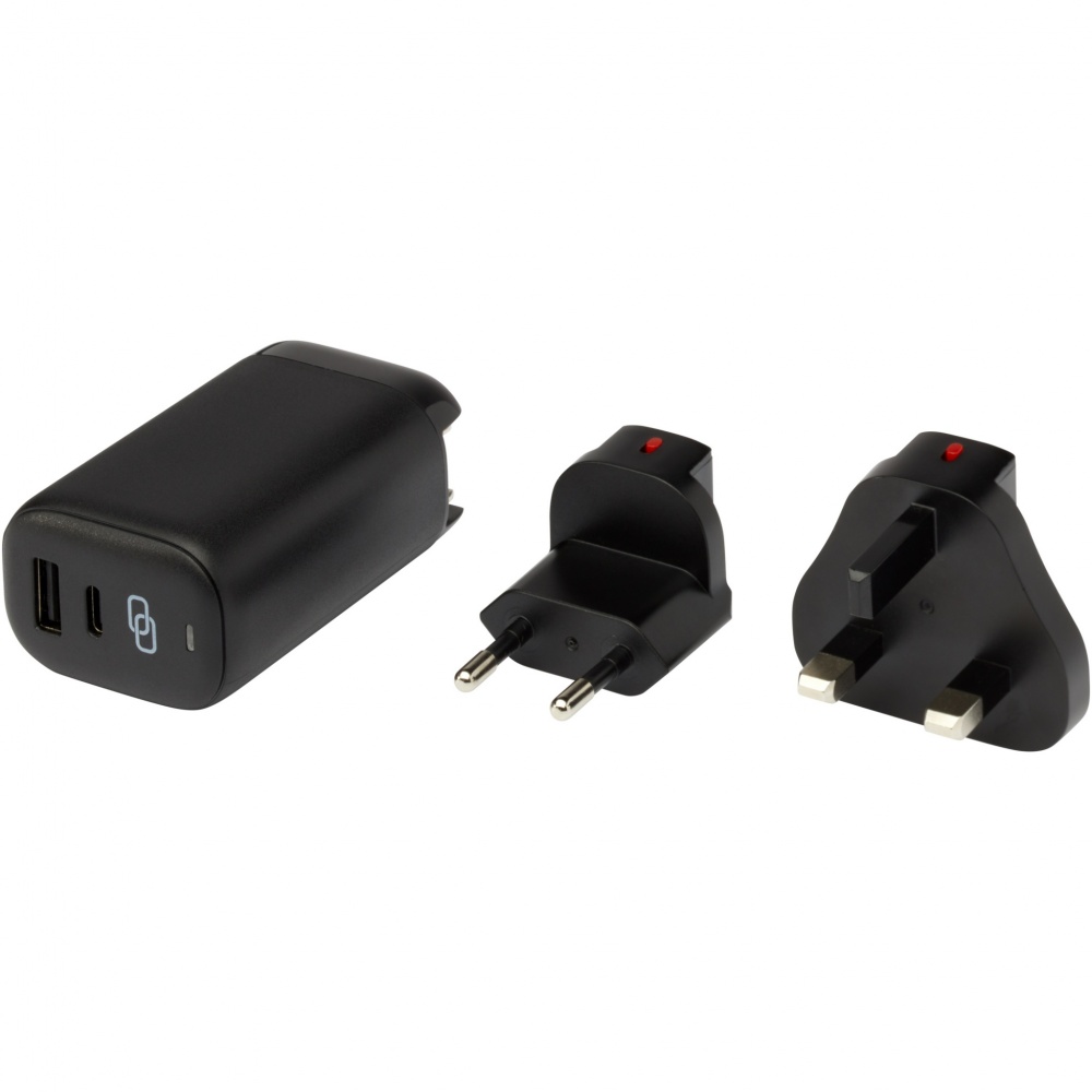 Logo trade promotional gifts picture of: ADAPT 25W recycled plastic PD travel charger