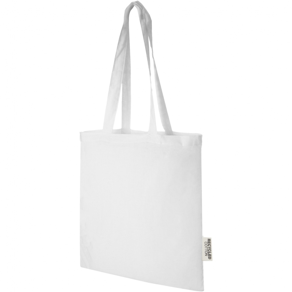 Logo trade promotional giveaway photo of: Madras 140 g/m2 GRS recycled cotton tote bag 7L