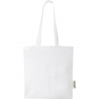 Logotrade promotional product image of: Madras 140 g/m2 GRS recycled cotton tote bag 7L