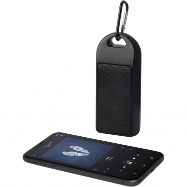 Logo trade promotional gifts image of: Omni 3W IPX4 RCS recycled plastic Bluetooth® speaker