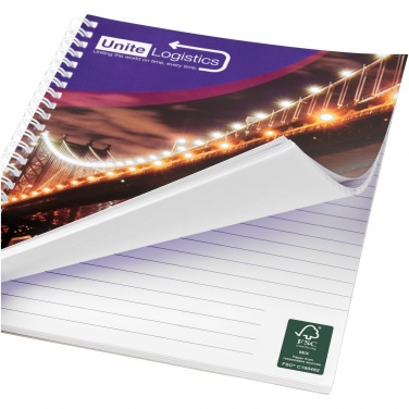 Logo trade promotional product photo of: Desk-Mate® A5 spiral notebook with printed back cover