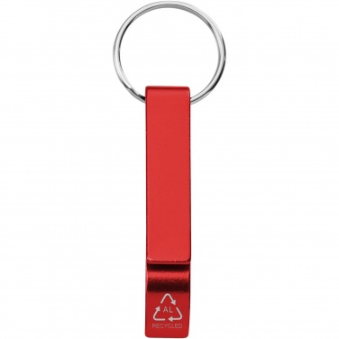 Logo trade promotional giveaway photo of: Tao RCS recycled aluminium bottle and can opener with keychain 