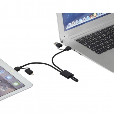 Logo trade promotional gifts picture of: Connect 6-in-1 RCS recycled aluminium 45W quick charge & data transfer cable