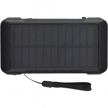 Logotrade promotional gift image of: Soldy 10.000 mAh RCS recycled plastic solar dynamo power bank 