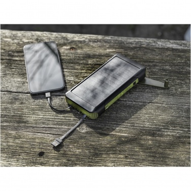 Logotrade promotional merchandise image of: Soldy 10.000 mAh RCS recycled plastic solar dynamo power bank 