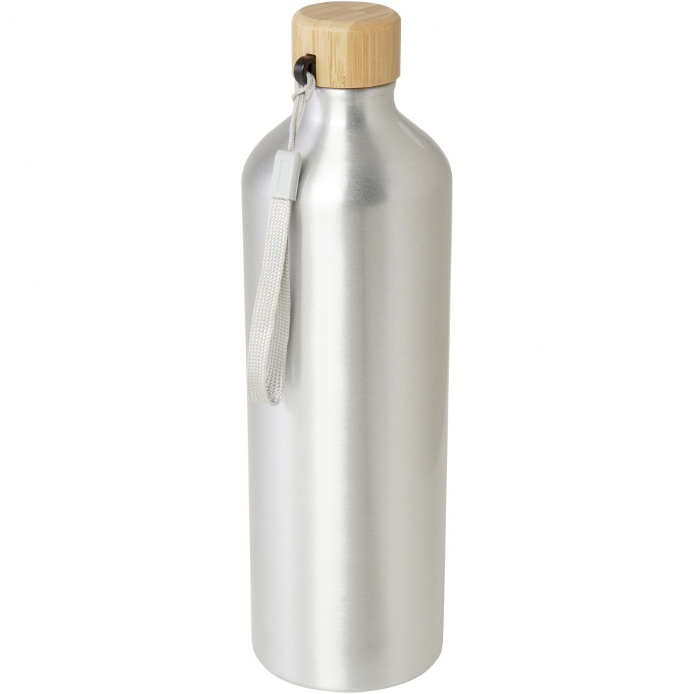 Logo trade corporate gifts image of: Malpeza 1000 ml RCS certified recycled aluminium water bottle