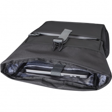 Logo trade promotional merchandise photo of: Aqua 15" GRS recycled water resistant roll-top bike bag 20L