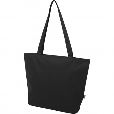 Logo trade corporate gifts image of: Panama GRS recycled zippered tote bag 20L