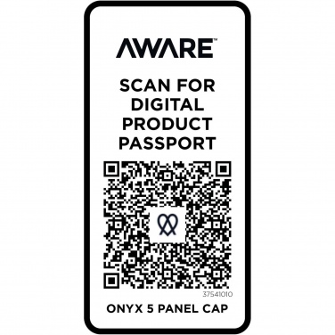 Logo trade promotional item photo of: Onyx 5 panel Aware™ recycled cap