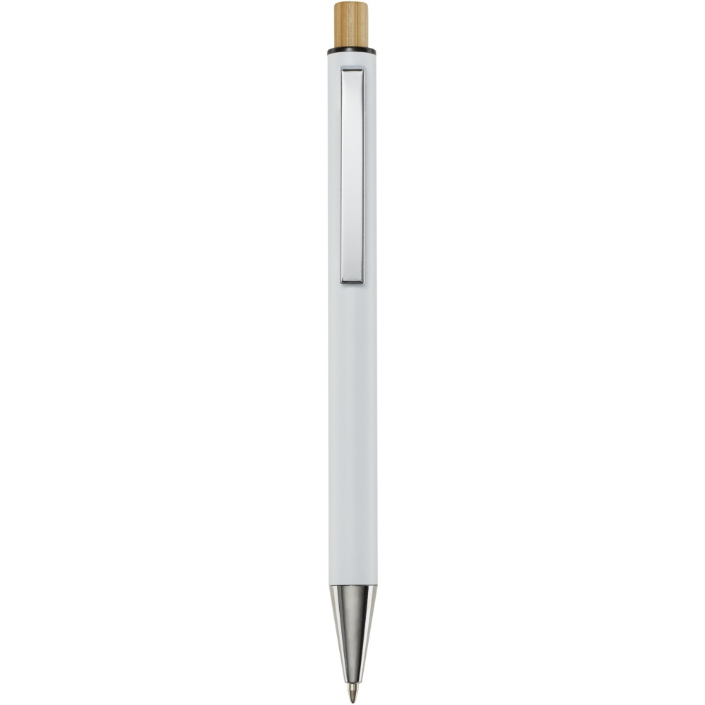 Logo trade promotional merchandise photo of: Cyrus recycled aluminium ballpoint pen (blue ink)