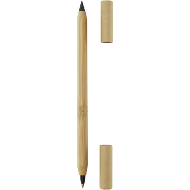 Logo trade business gifts image of: Samambu bamboo duo pen