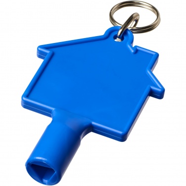 Logo trade promotional gifts picture of: Maximilian house-shaped recycled utility key keychain