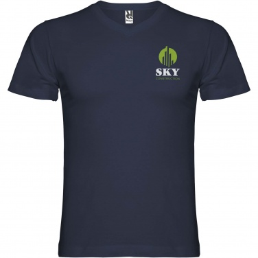 Logo trade promotional giveaways picture of: Samoyedo short sleeve men's v-neck t-shirt