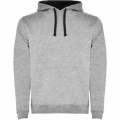 Urban men's hoodie, Marl Grey / Solid black