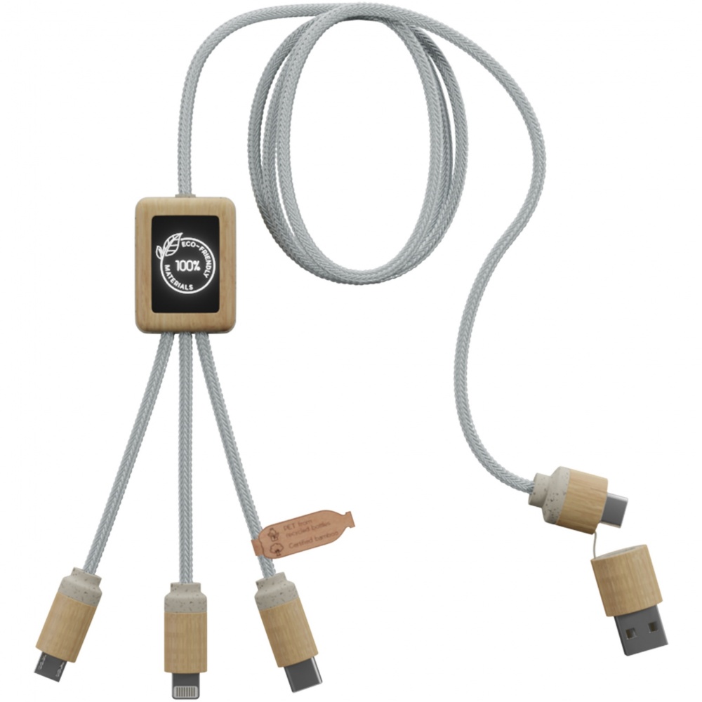 Logo trade corporate gifts image of: SCX.design C49 5-in-1 charging cable