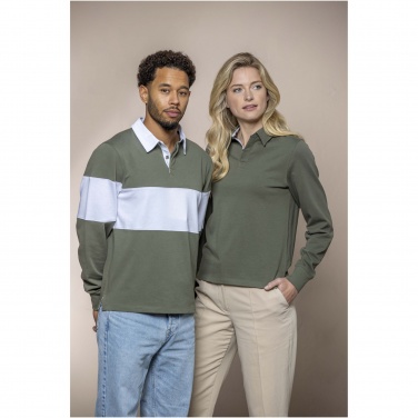 Logo trade promotional items picture of: Clyde unisex organic rugby polo sweatshirt
