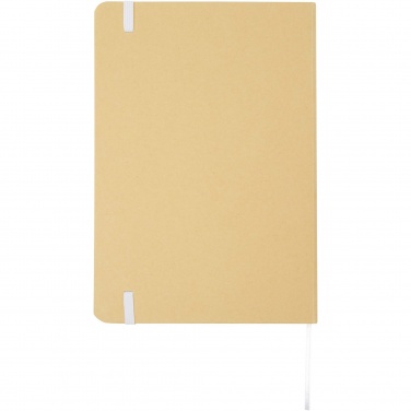 Logo trade promotional merchandise picture of: Nelida A5 recycled cardboard hard cover notebook