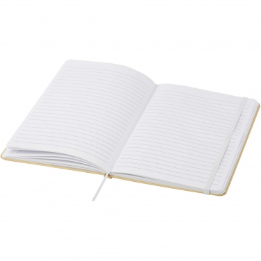 Logo trade promotional merchandise image of: Nelida A5 recycled cardboard hard cover notebook