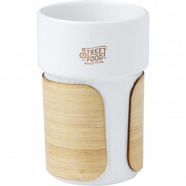 Logo trade advertising products image of: Tumbler Fika 340 ml with bamboo sleeve