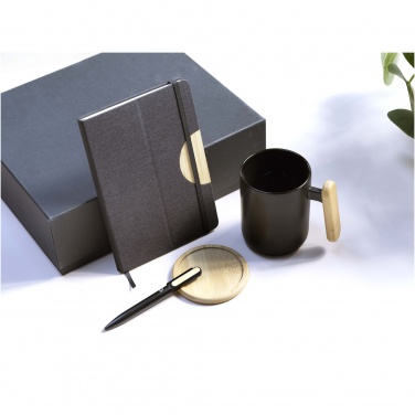 Logo trade promotional items image of: Laura A5 hard cover notebook and ballpoint pen gift set