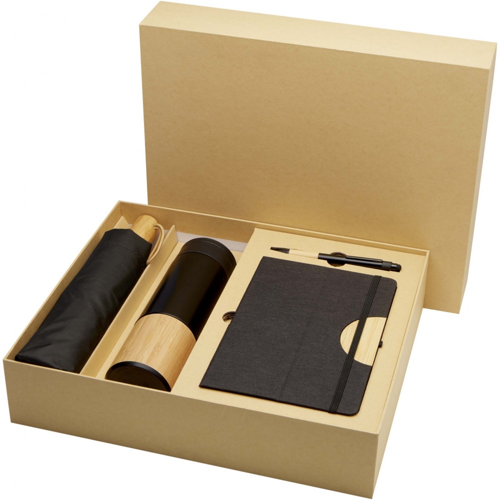 Logo trade promotional giveaways image of: Carmen A5 hard cover notebook and ballpoint pen gift set