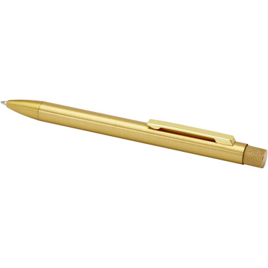 Logo trade business gifts image of: Beatriz recycled brass ballpoint pen