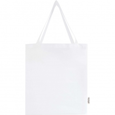 Logo trade promotional product photo of: Madras 140 g/m² GRS recycled cotton gusset tote bag