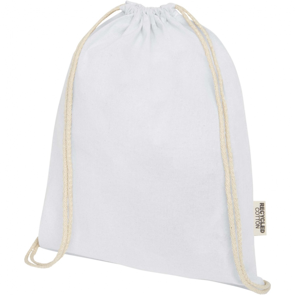 Logotrade promotional merchandise picture of: Oregon 140 g/m² GRS recycled cotton drawstring bag
