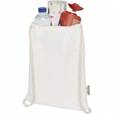 Logotrade advertising product image of: Oregon 140 g/m² GRS recycled cotton drawstring bag