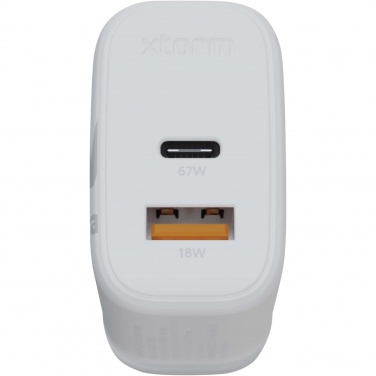 Logo trade promotional products picture of: Xtorm XEC067G GaN² Ultra 67W wall charger - UK plug