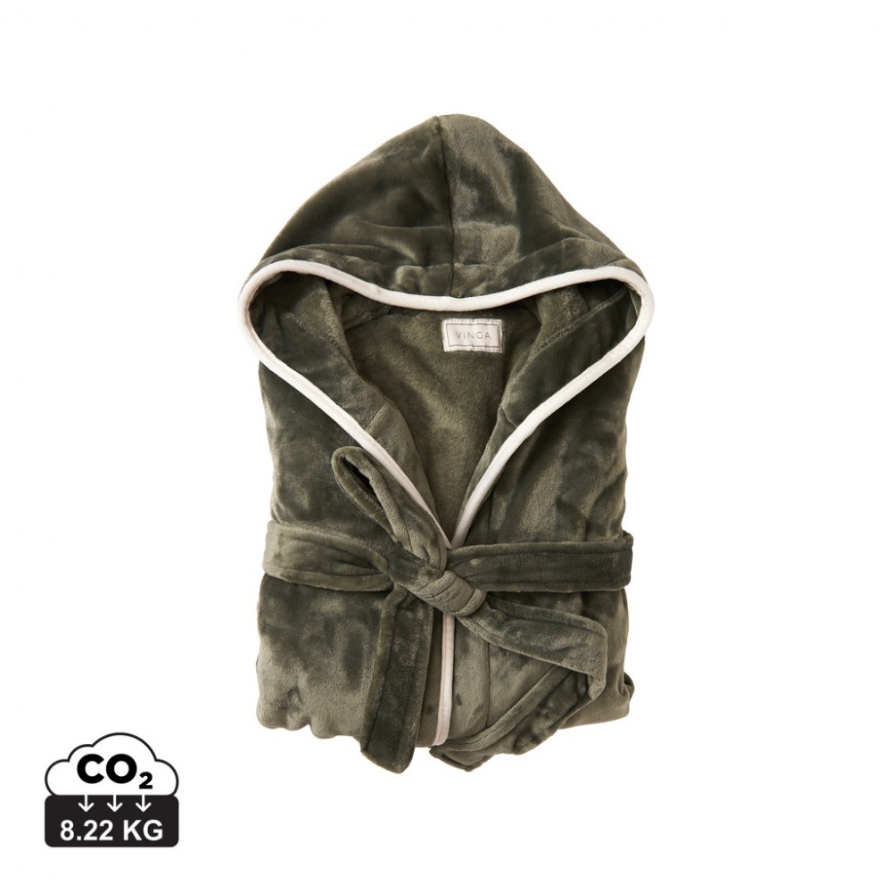 Logo trade promotional gifts image of: VINGA Louis luxury plush RPET robe size L-XL