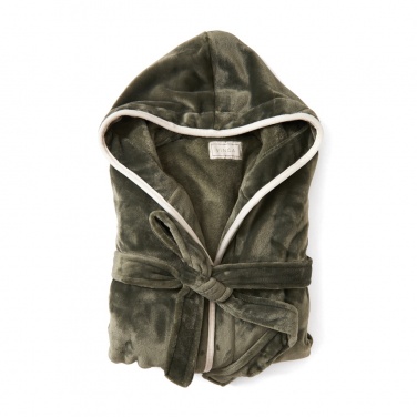 Logo trade promotional products image of: VINGA Louis luxury plush RPET robe size L-XL