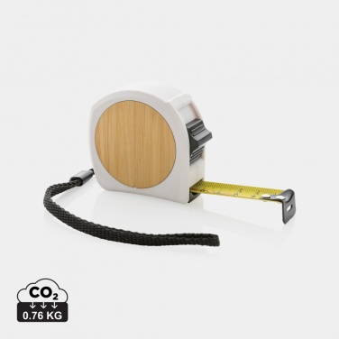 Logotrade promotional item picture of: RCS recycled plastic bamboo tape 5M/19mm