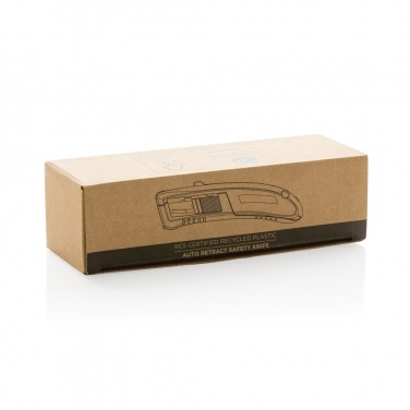 Logo trade promotional gifts image of: RCS certified recycled plastic Auto retract safety knife