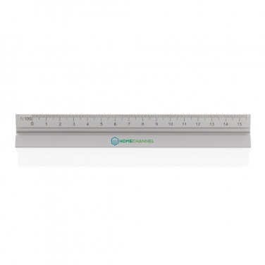 Logotrade corporate gift picture of: 15cm. Aluminum triangular ruler