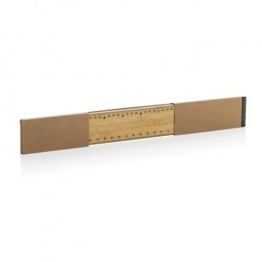 Logo trade promotional gift photo of: Timberson extra thick 30cm double sided bamboo ruler